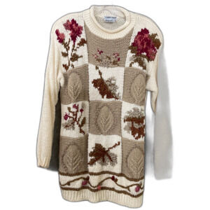 Vintage 90’s Cabin Creek Sweater Women’s M brown  roll neck grandma Cottage core